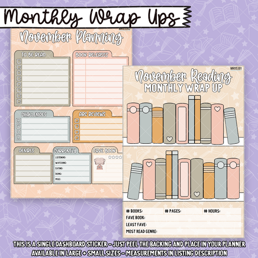 November Reading Wrap Up Sticker Dashboard - MR053
