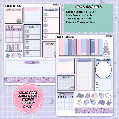 Arctic Reads January Monthly Notes Page Builder Planner Sticker Kit  - MR055