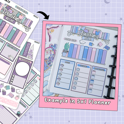 Butterfly Pages February Monthly Notes Page Builder Planner Sticker Kit  - MR056