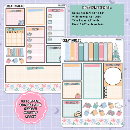 Paws & Pages April Monthly Notes Page Builder Planner Sticker Kit  - MR058