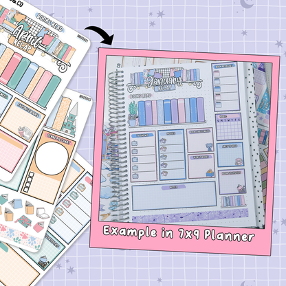 Paws & Pages April Monthly Notes Page Builder Planner Sticker Kit  - MR058