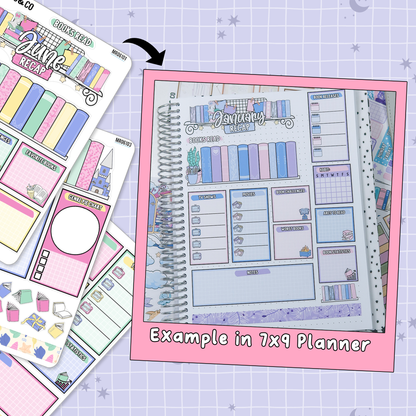 Books & Beach June Monthly Notes Page Builder Planner Sticker Kit  - MR061