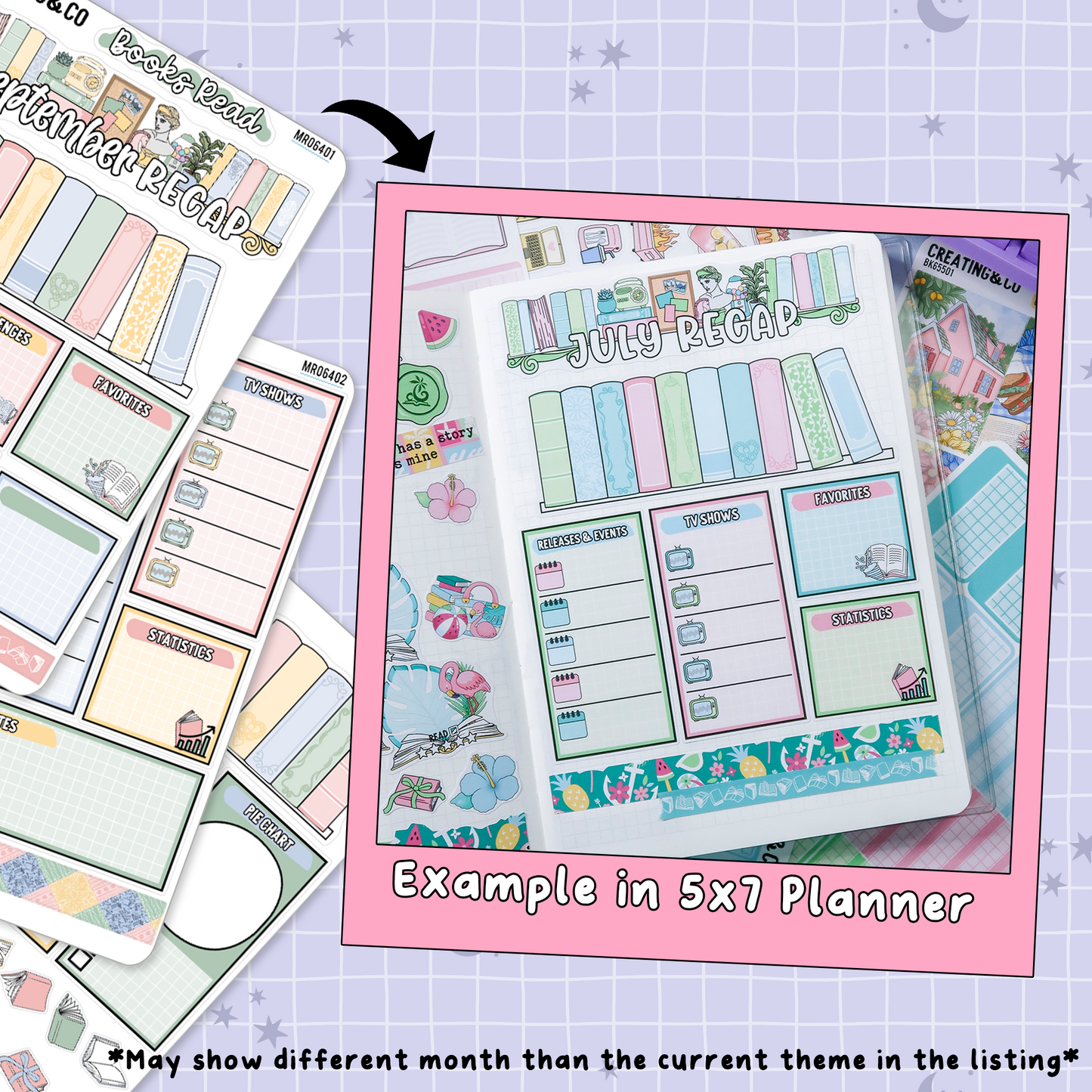 Cozy Patchwork September Monthly Notes Page Builder Planner Sticker Kit  - MR064