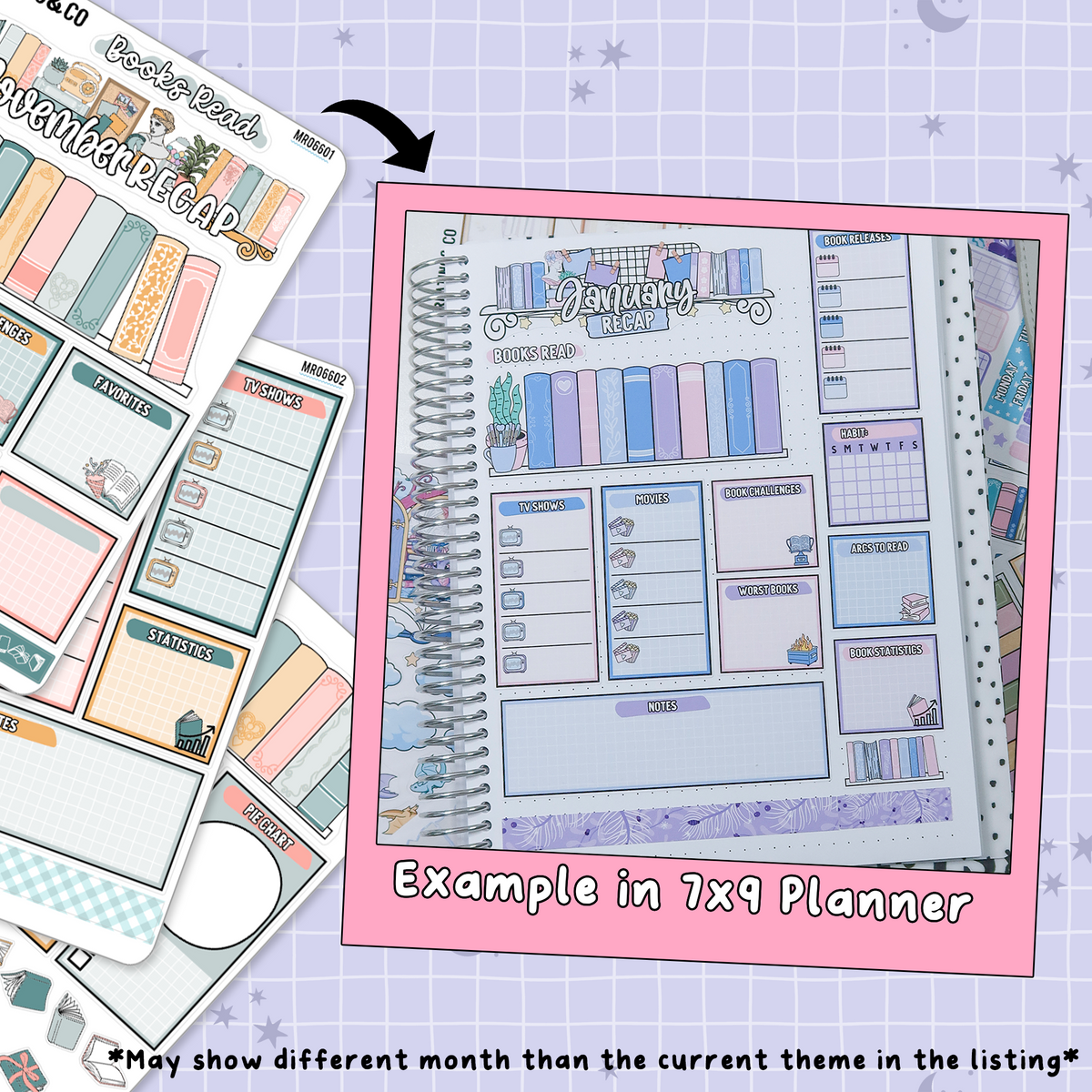 Cozy Cat November Monthly Notes Page Builder Planner Sticker Kit  - MR066