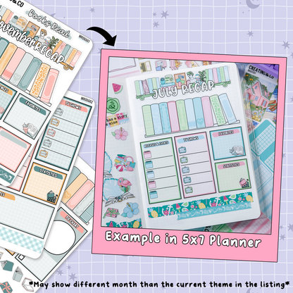 Cozy Cat November Monthly Notes Page Builder Planner Sticker Kit  - MR066