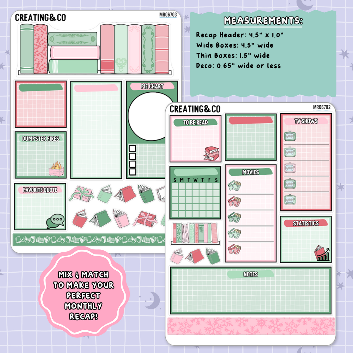 Holiday Spirit December Monthly Notes Page Builder Planner Sticker Kit  - MR067