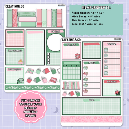 Holiday Spirit December Monthly Notes Page Builder Planner Sticker Kit  - MR067