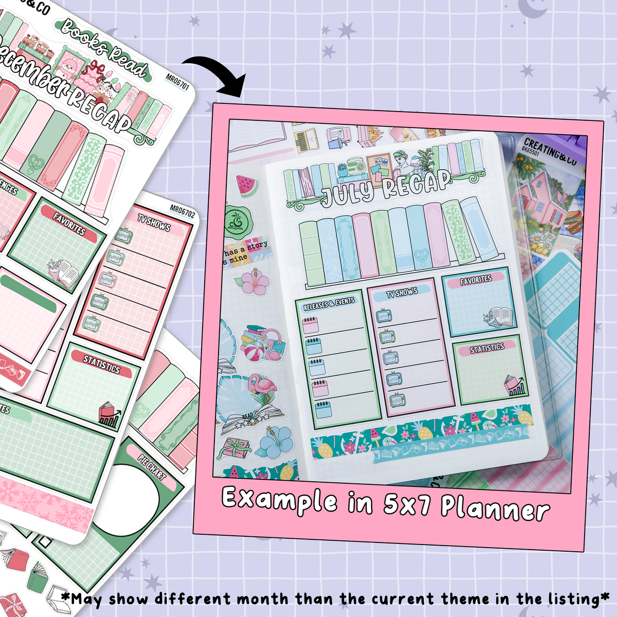 Holiday Spirit December Monthly Notes Page Builder Planner Sticker Kit  - MR067