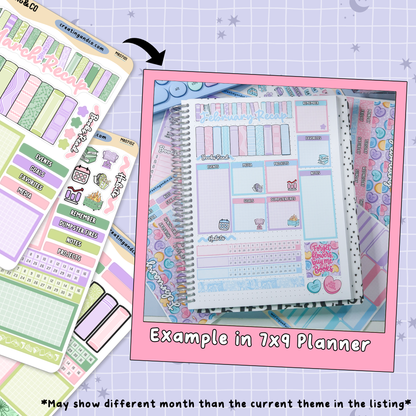 Frog Garden March Monthly Notes Page Builder Planner Sticker Kit  - MR071