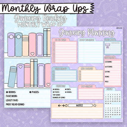 January Reading Wrap Up Sticker Dashboard - MR042