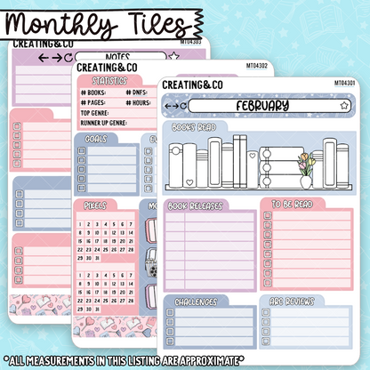 February Monthly Tile Sticker Kit - MT043