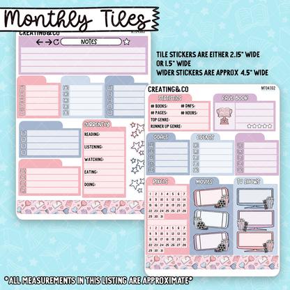 February Monthly Tile Sticker Kit - MT043