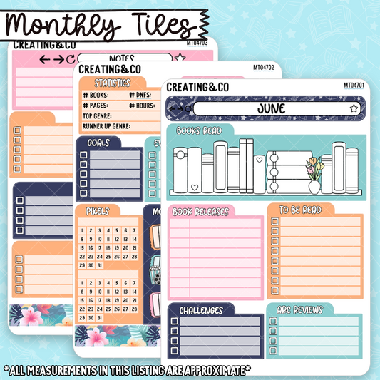 June Monthly Tile Sticker Kit - MT047