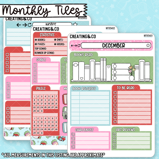 December Monthly Tile Sticker Kit - MT054