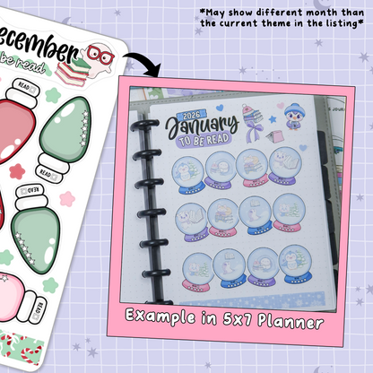 Holiday Spirit December Monthly To Be Read Planner Sticker Kit  - MTB067
