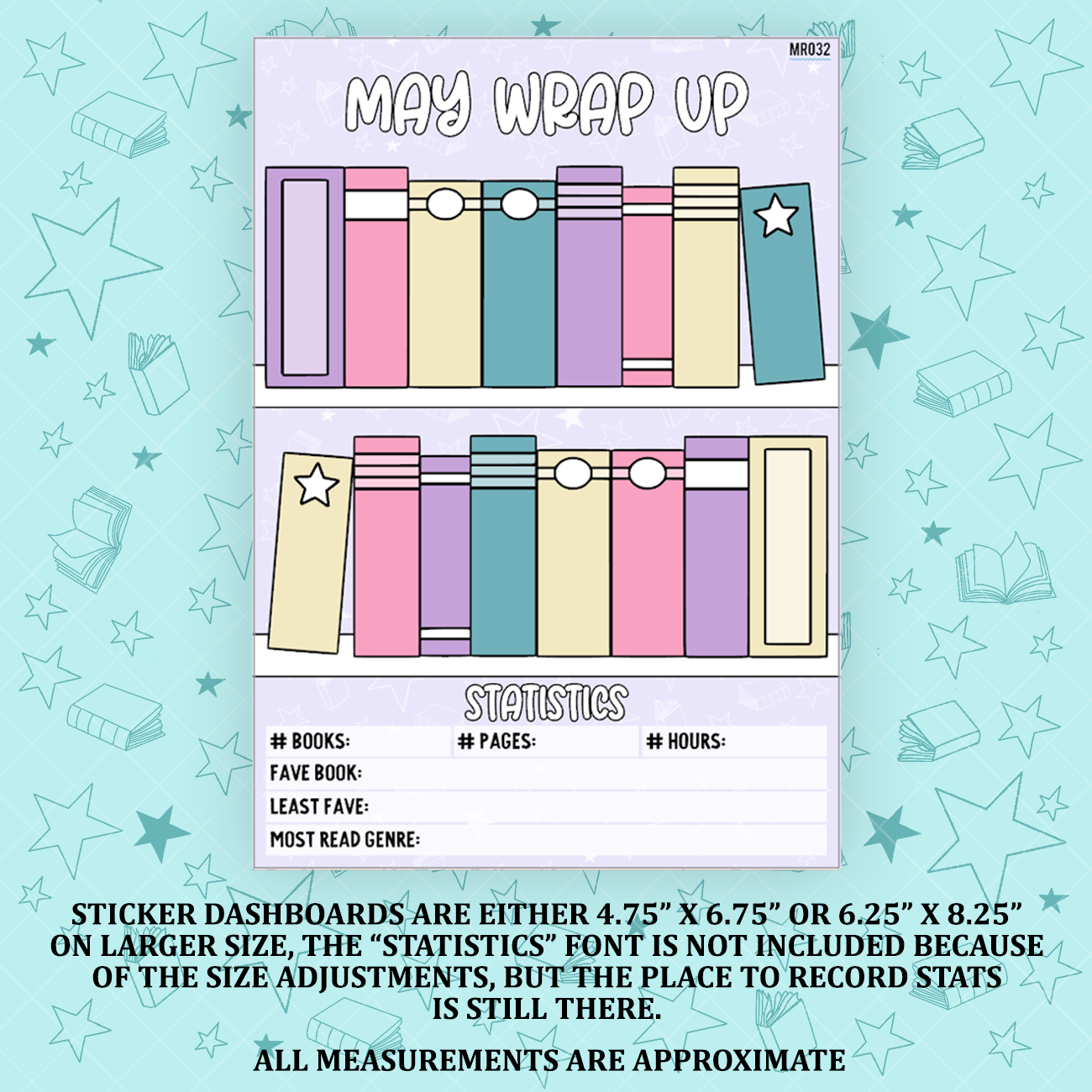 May Reading Wrap Up Sticker Dashboard - MR032