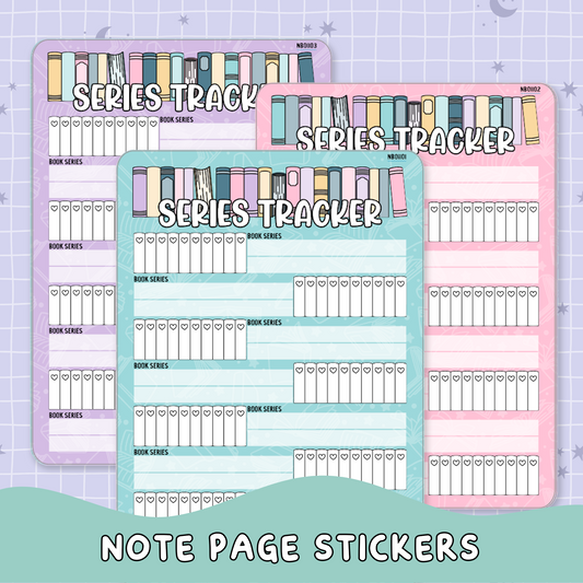 Series Tracker Note Page Planner & Journal Sticker Sheet Set - NB011