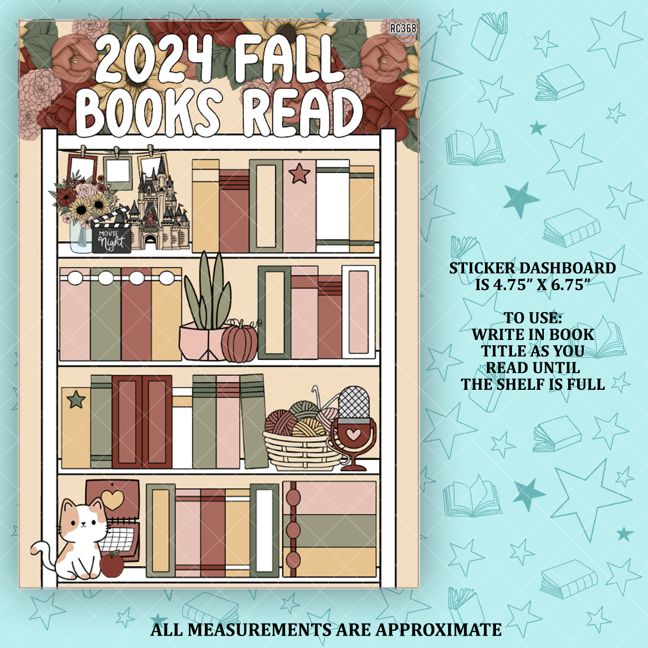 Apple Orchard Fall 2024 Books Read Notes Page Sticker Dashboard - RC368