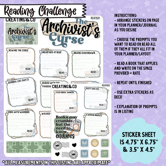 The Archivist's Curse Decorative Reading Challenge - RC476