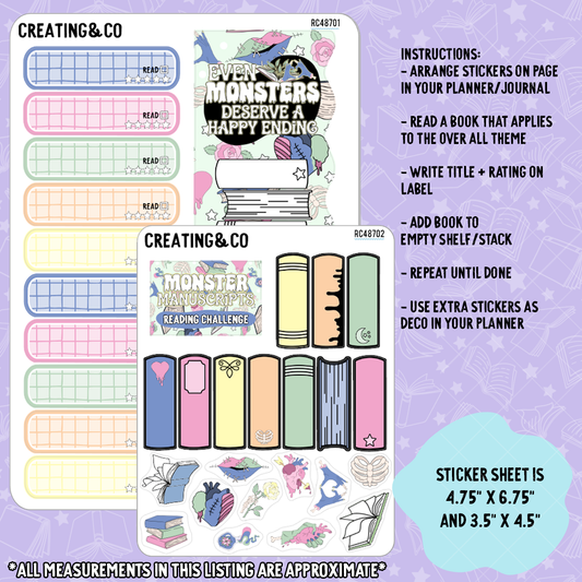 Monster Romance Mood Reader Book Stack Decorative Reading Challenge - RC487