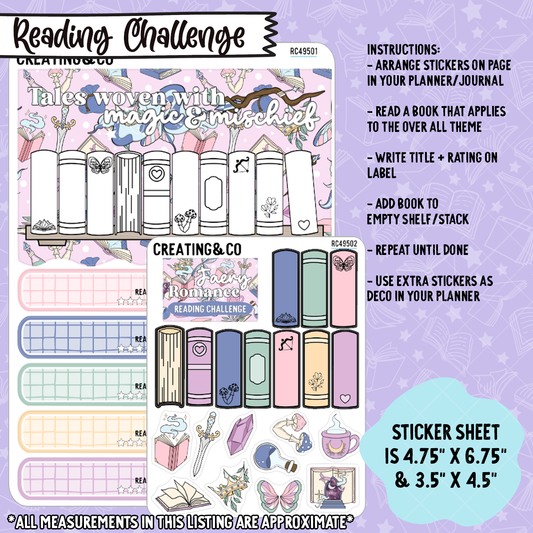 Fae Romance Mood Reader Book Stack Decorative Reading Challenge - RC495