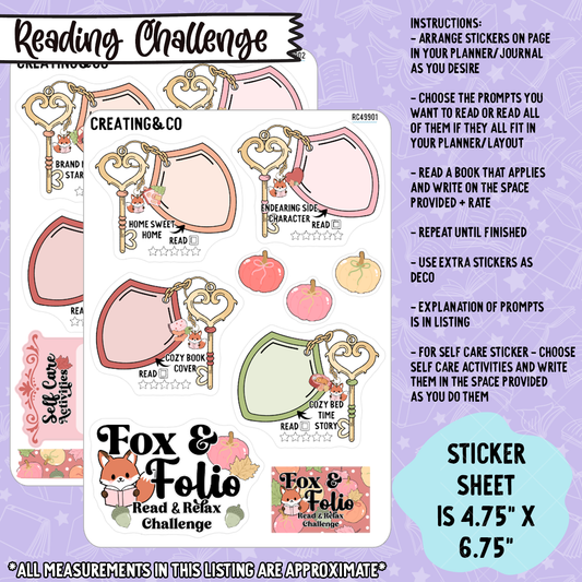 Fox & Folio Read & Relax Decorative Reading Challenge  - RC499