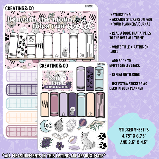 Werewolf Romance Mood Reader Book Stack Decorative Reading Challenge - RC509
