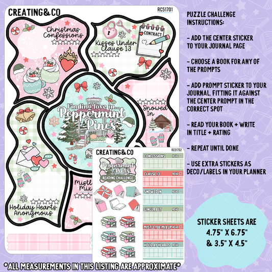 Fall in Love in Peppermint Pines Puzzle Decorative Reading Challenge - RC517