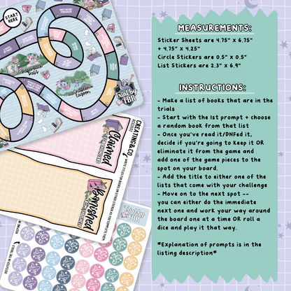 Trial by TBR 2026 Book Dragon Yearly Reading Challenge Planner Sticker Set - RC526