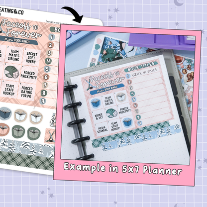 Faceoff to Forever Hockey Romance Mini Book Bingo Reading Challenge Planner Sticker Set - RC536