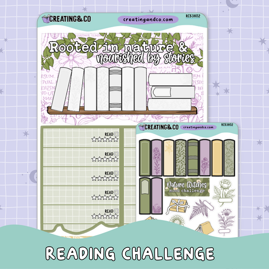 Witch Herbalist Nature Mood Reader Book Stack Decorative Reading Challenge - RC539