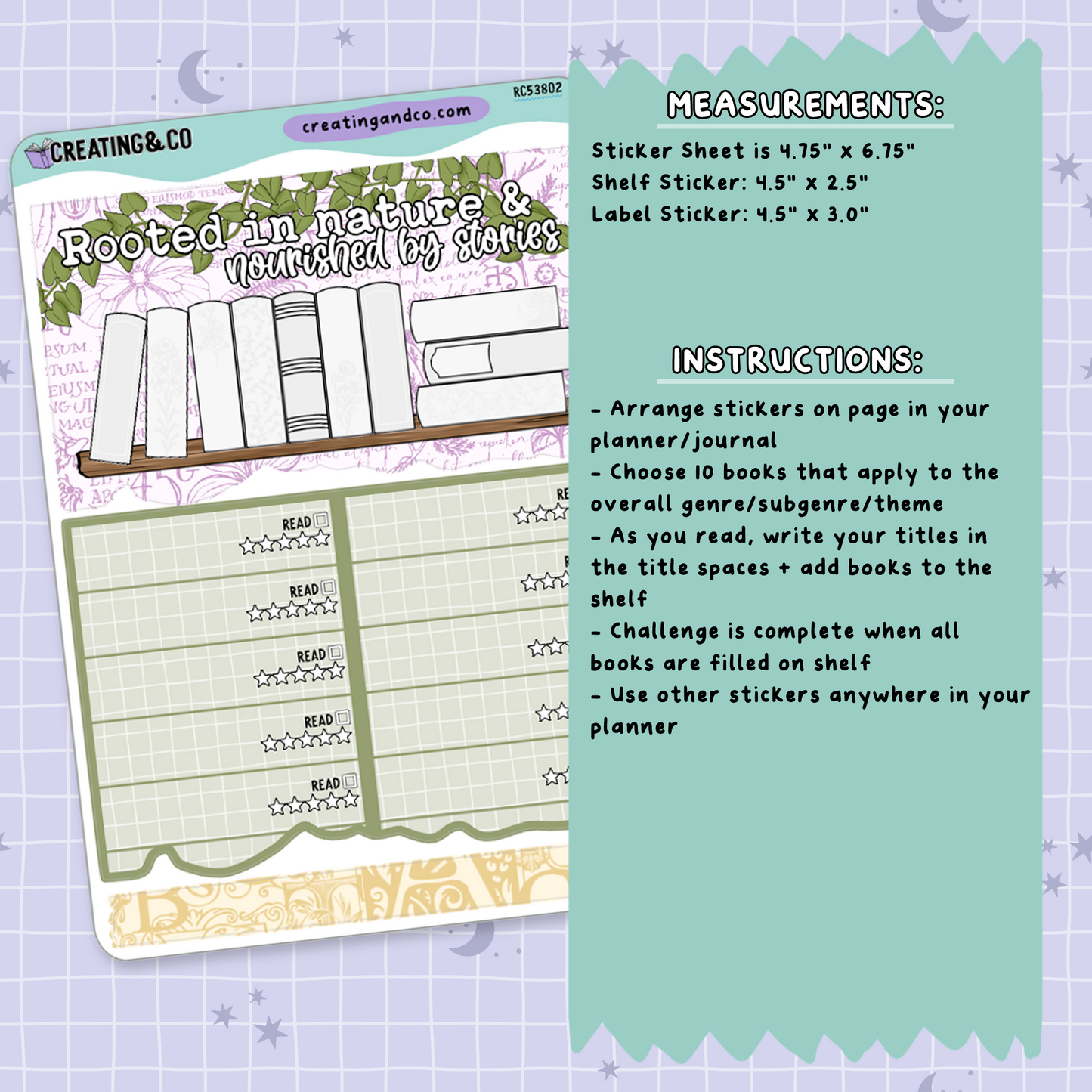 Witch Herbalist Nature Mood Reader Book Stack Decorative Reading Challenge - RC539