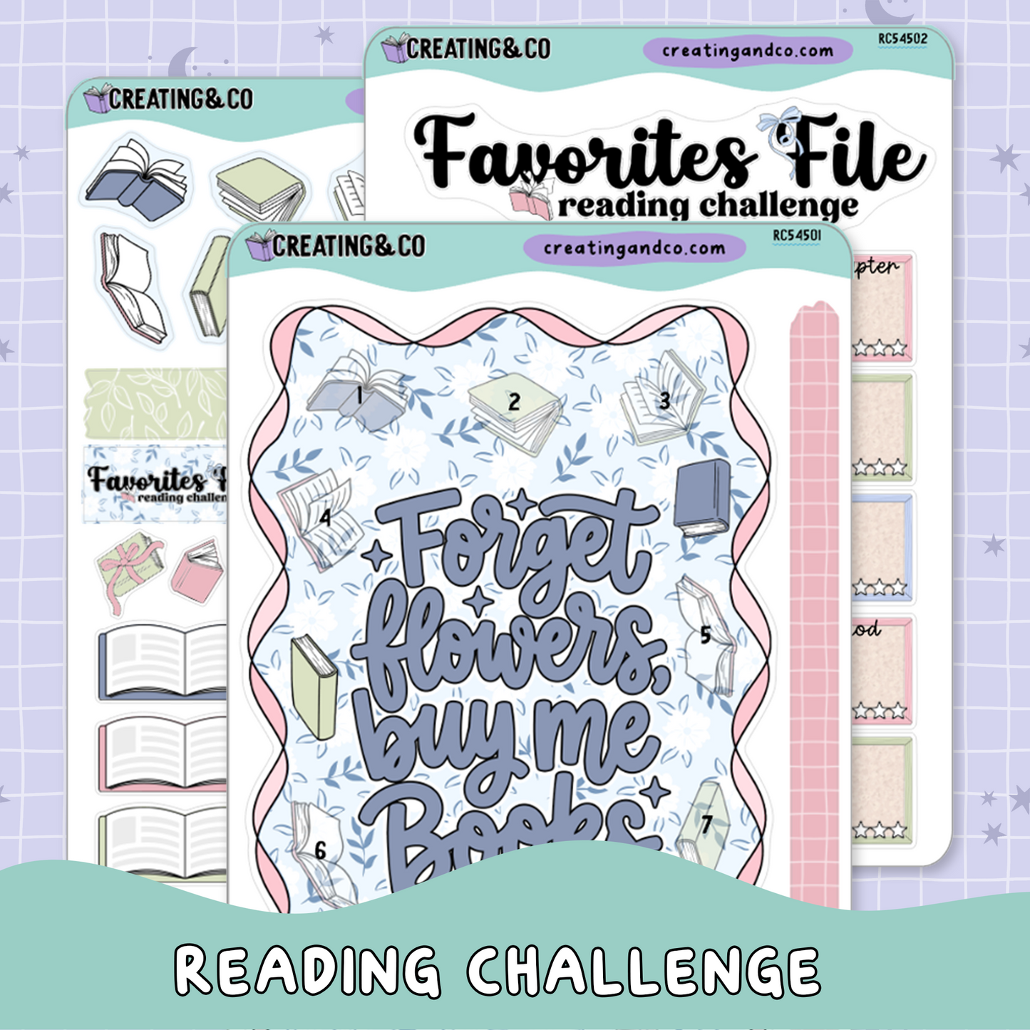 Favorites File Spring Decorative Reading Challenge - RC545
