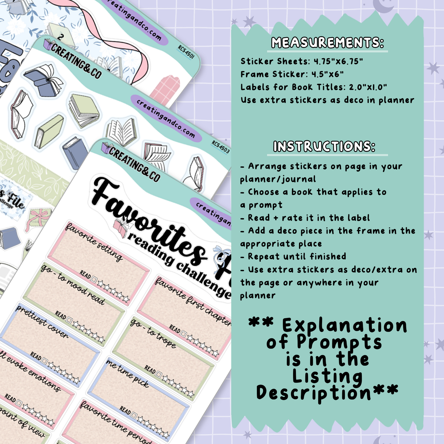 Favorites File Spring Decorative Reading Challenge - RC545