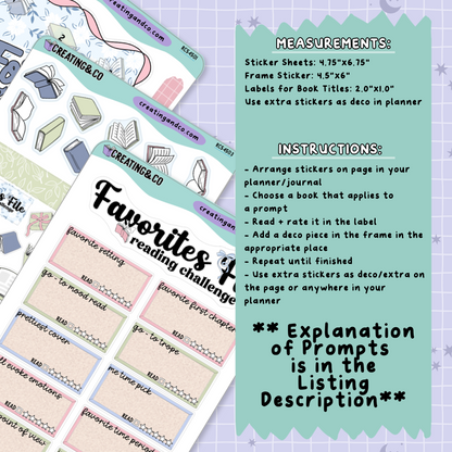 Favorites File Spring Decorative Reading Challenge - RC545