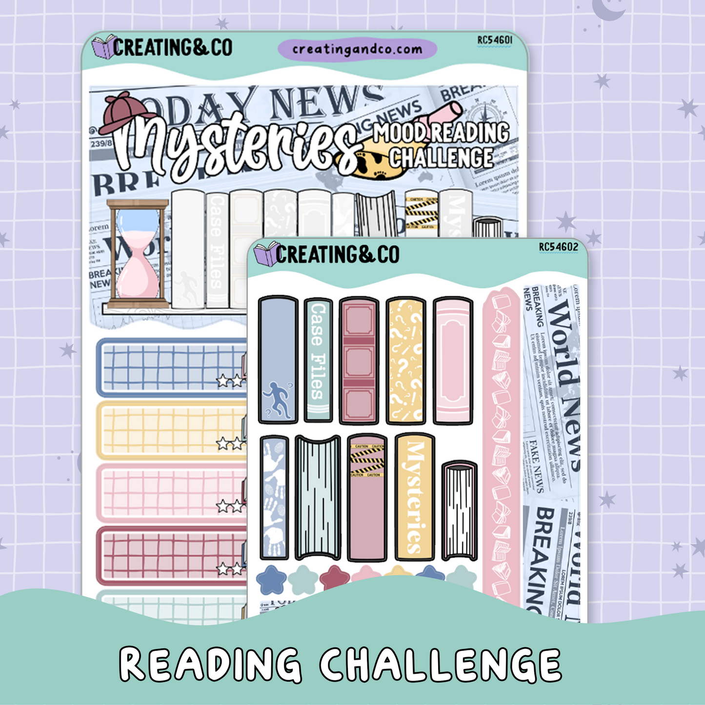 Mystery Mood Reader Book Stack Decorative Reading Challenge - RC546