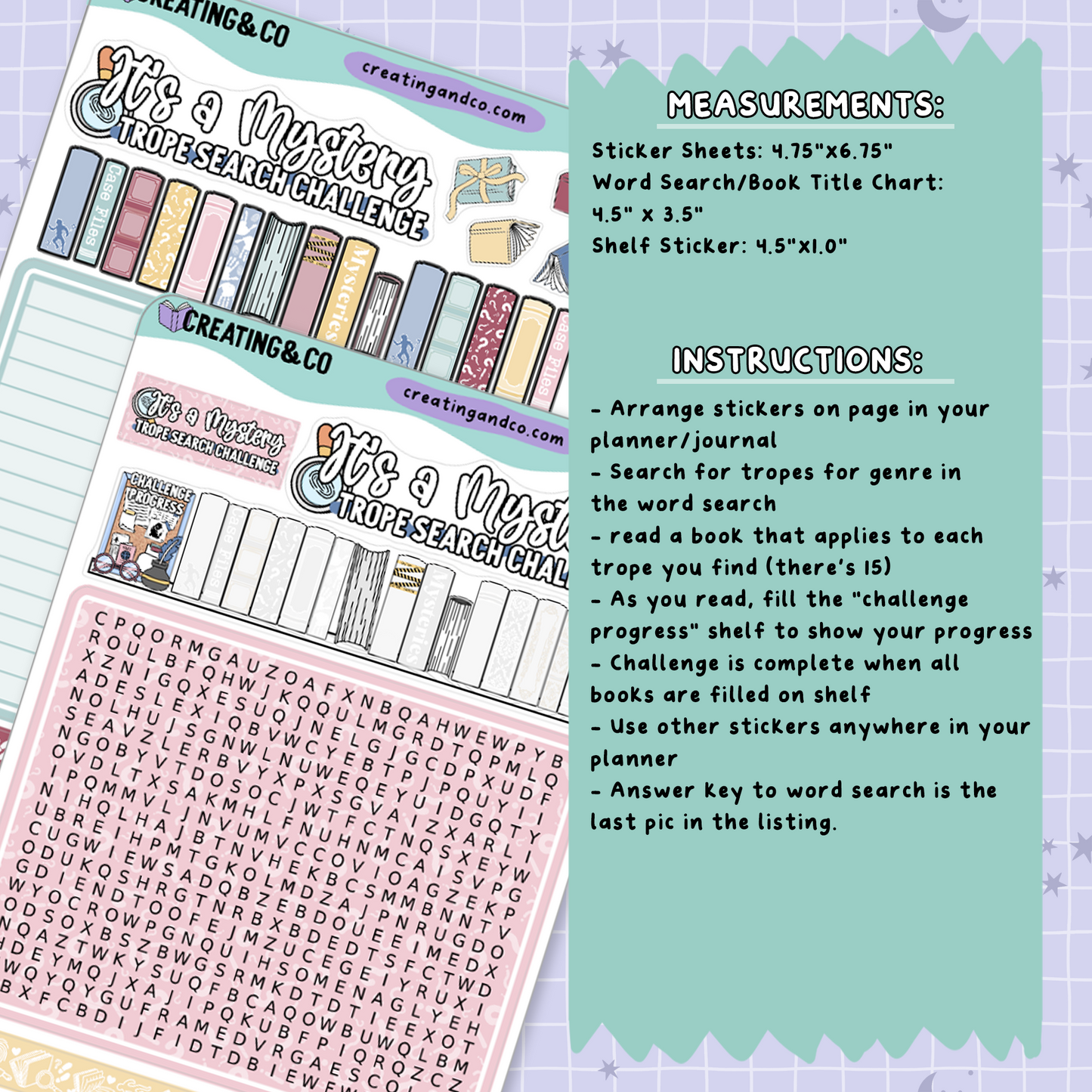 It's a Mystery Trope Word Search Reading Challenge - RC547