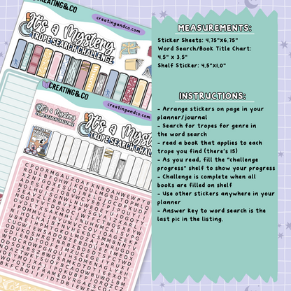 It's a Mystery Trope Word Search Reading Challenge - RC547