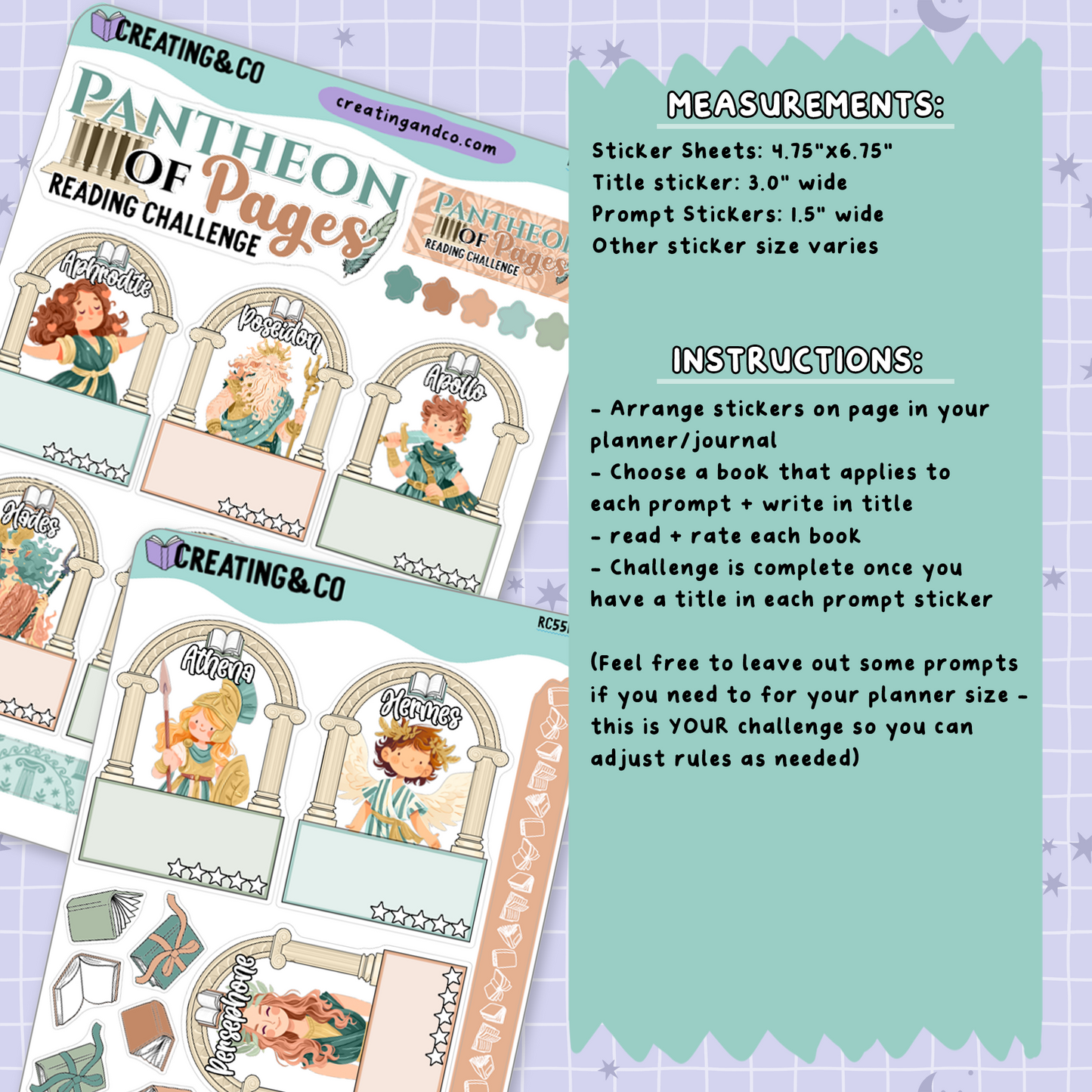 Pantheon of Pages Decorative Reading Challenge - RC551