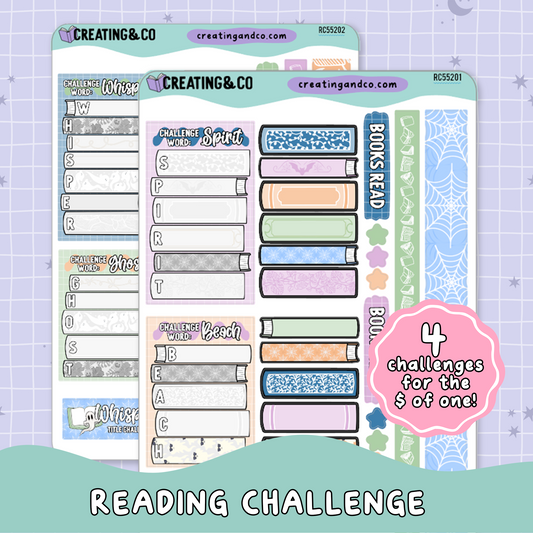 Spirit Beach Title Bookstack Reading Challenge Sticker Set - RC552