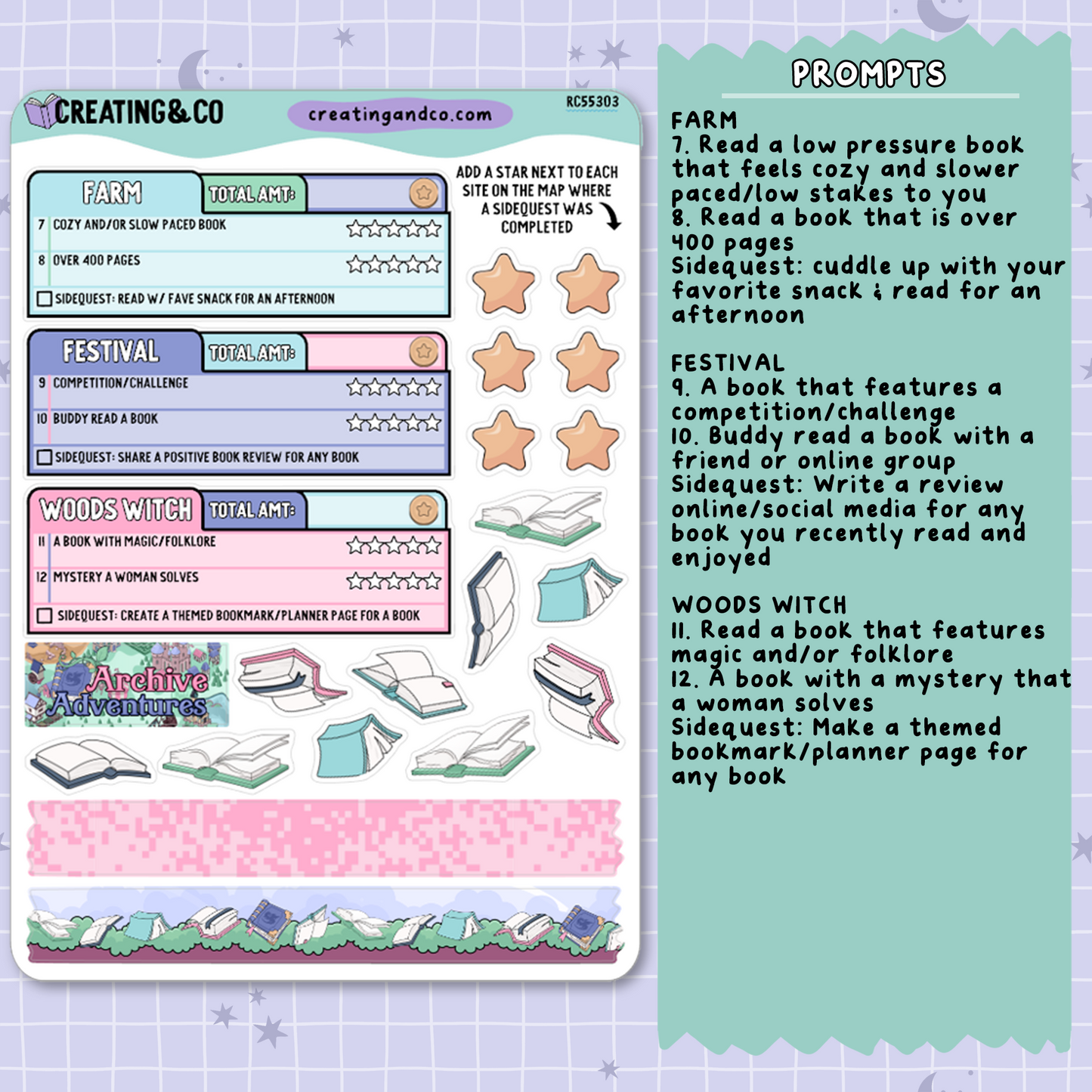 Retro Bookish Adventure Game - Archive Adventures - Decorative Map Reading Challenge - RC553