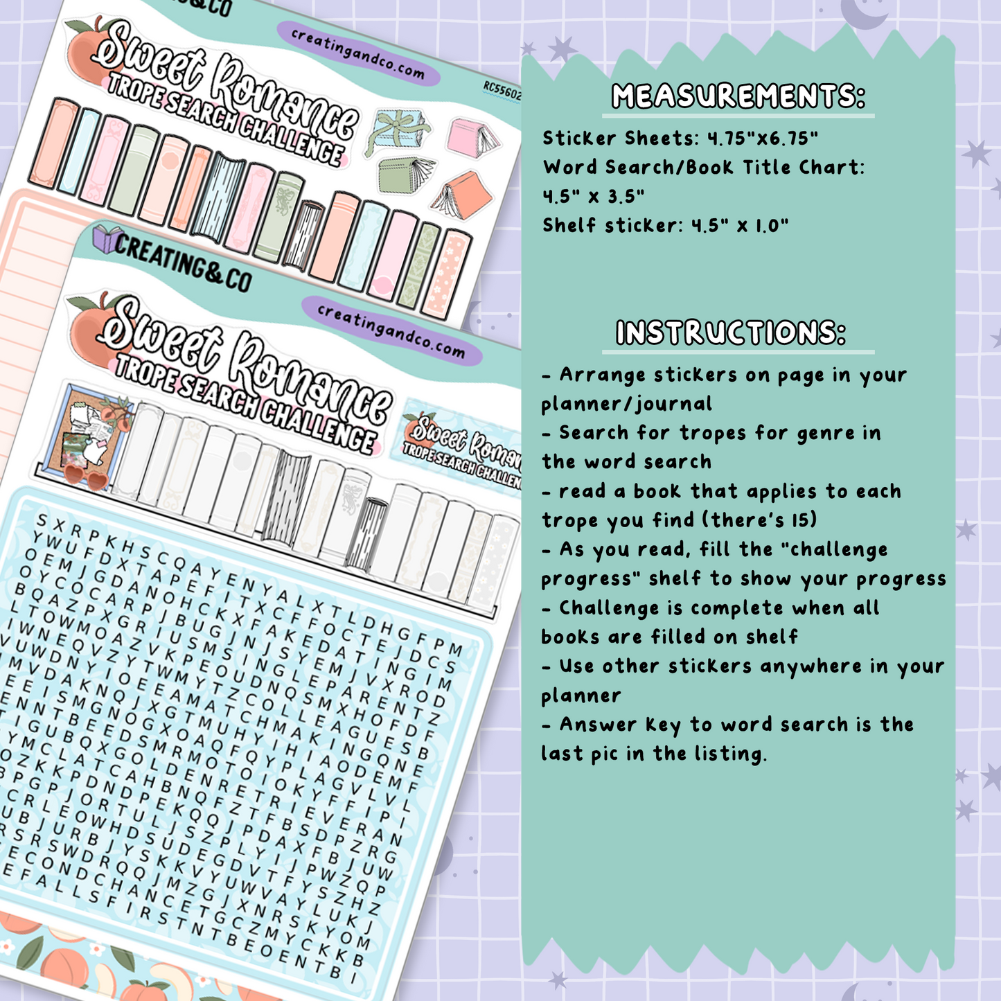 Sweet as a Peach Sweet Romance Weekly Kit + Reading Challenge
