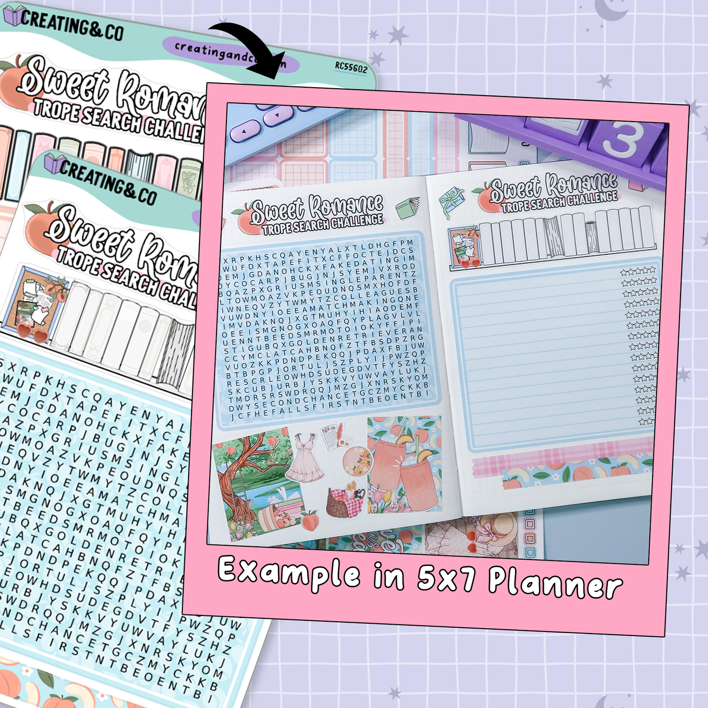 Sweet Romance Peaches Trope Word Search Reading Challenge - RC556