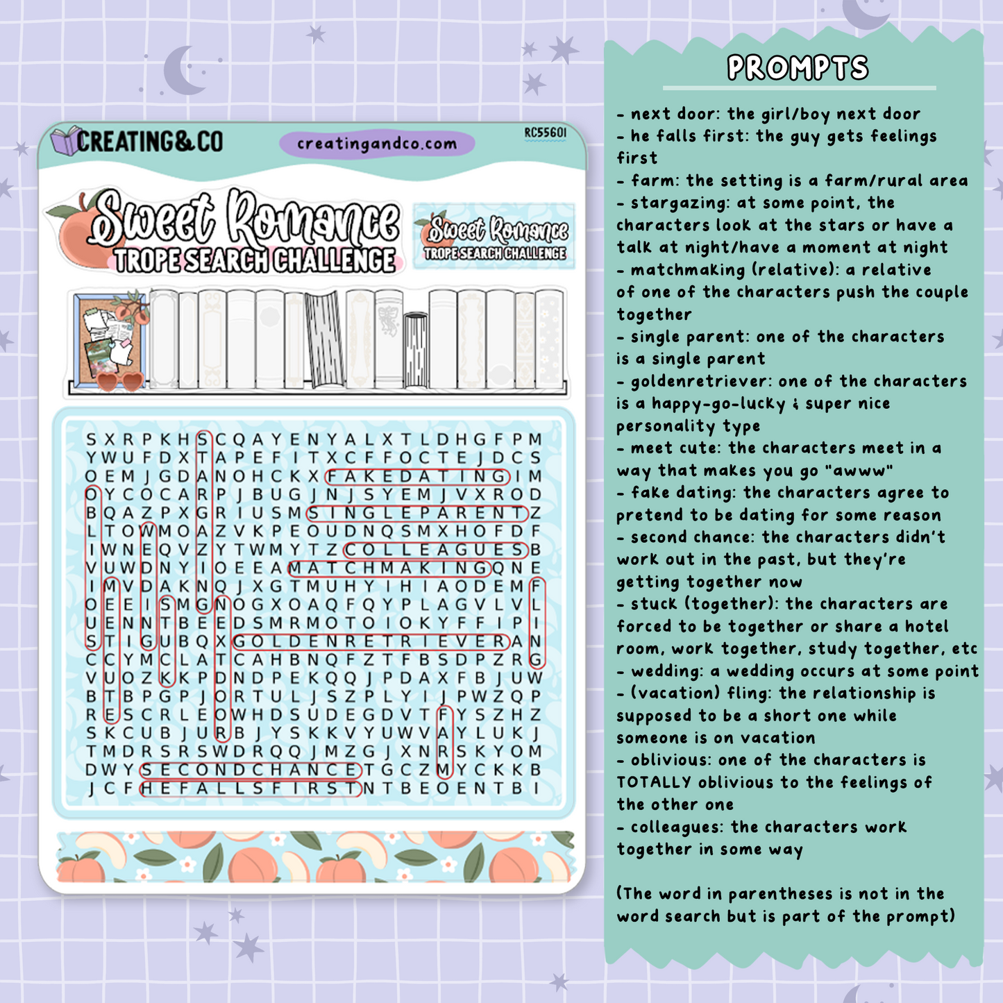 Sweet as a Peach Sweet Romance Weekly Kit + Reading Challenge