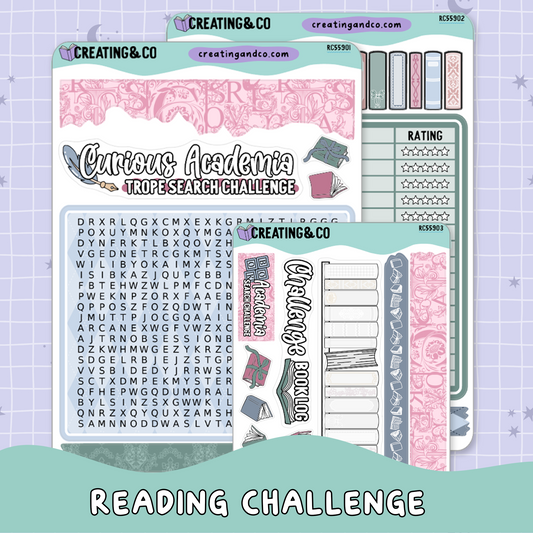 Curious Academia Trope Word Search Reading Challenge - RC559