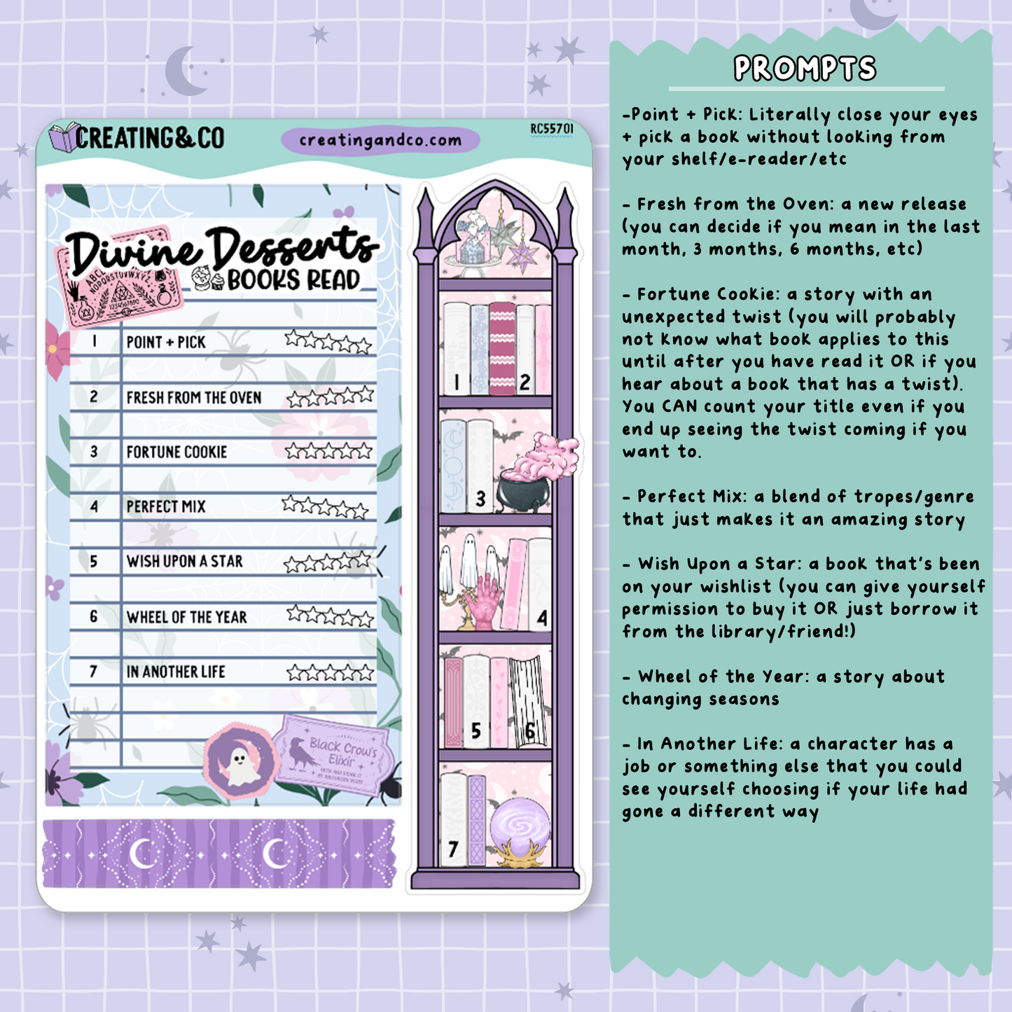 Divine Desserts Tall Shelf Decorative Reading Challenge - RC567