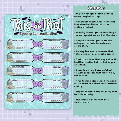 This or That Spooky Edition Reading Challenge - RC568