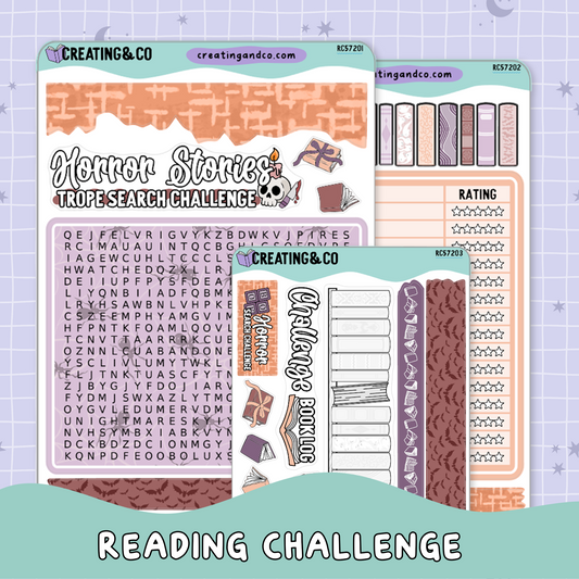 Horror Stories Trope Word Search Reading Challenge - RC572