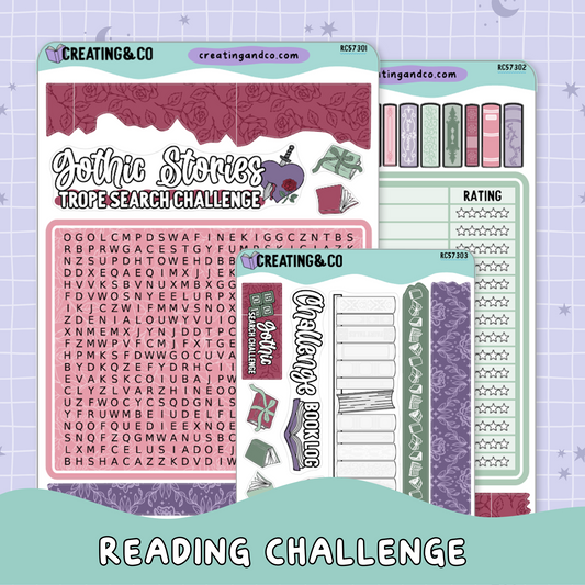 Gothic Romance Trope Word Search Reading Challenge - RC573
