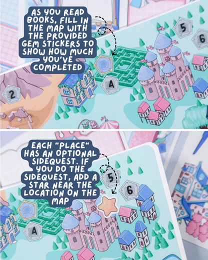 Archive Adventures Retro Map Game Decorative  Reading Challenge - RC553
